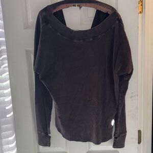 Free People Dark Brown Long Sleeve